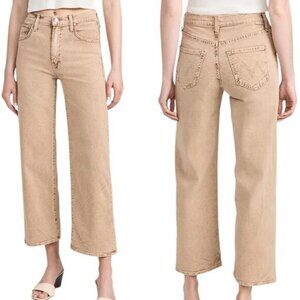 NWT Mother The Dodger Ankle Straight Legged Stretch Denim Jeans Tan Size: 27